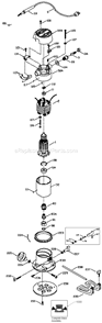 Page A Diagram and Parts List for 6902 Type 1 Porter Cable Router